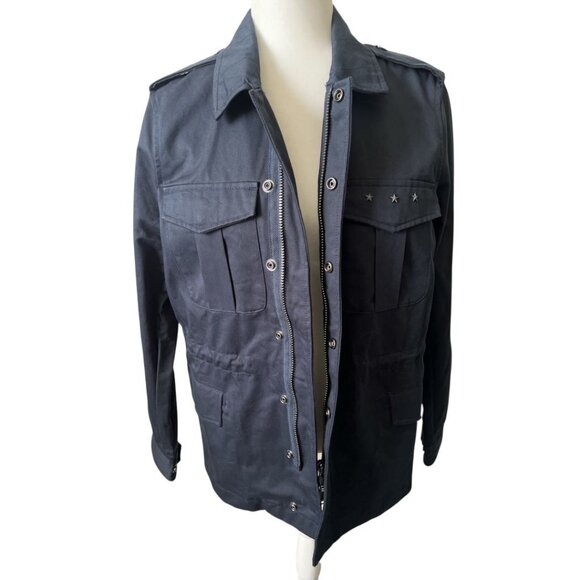 NWOT Zadig & Voltaire Blue Kayak Love Punk Cotton Long Sleeve Jacket Medium - Picture 1 of 10